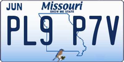 MO license plate PL9P7V