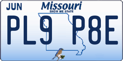 MO license plate PL9P8E