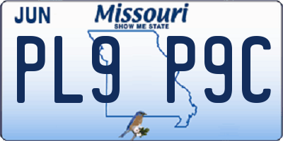 MO license plate PL9P9C