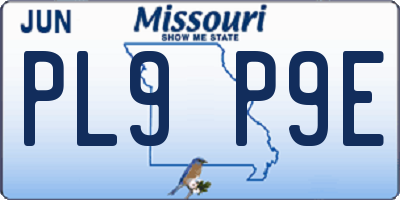 MO license plate PL9P9E