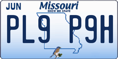 MO license plate PL9P9H