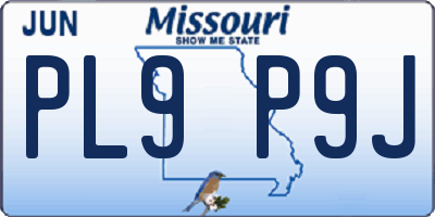 MO license plate PL9P9J