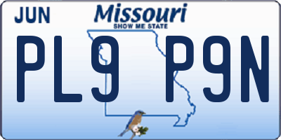 MO license plate PL9P9N
