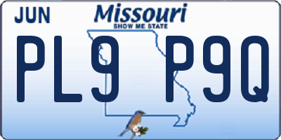 MO license plate PL9P9Q