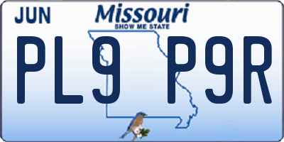 MO license plate PL9P9R
