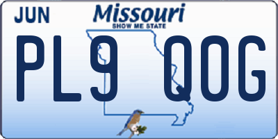 MO license plate PL9Q0G