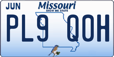 MO license plate PL9Q0H