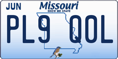 MO license plate PL9Q0L