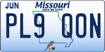 MO license plate PL9Q0N