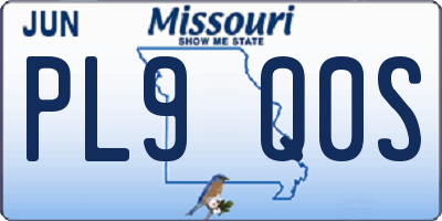 MO license plate PL9Q0S