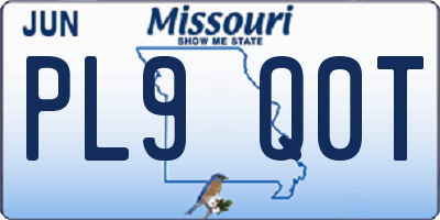 MO license plate PL9Q0T