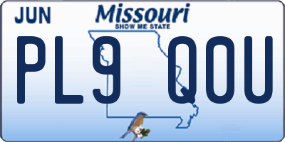 MO license plate PL9Q0U