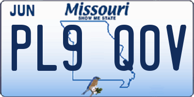 MO license plate PL9Q0V