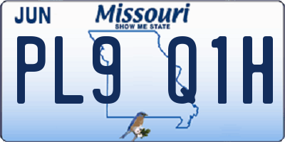 MO license plate PL9Q1H