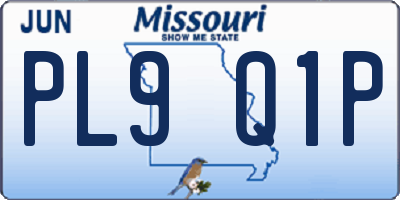 MO license plate PL9Q1P