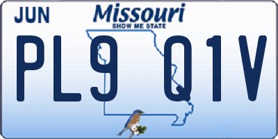 MO license plate PL9Q1V