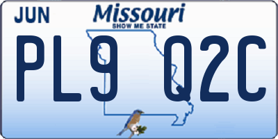 MO license plate PL9Q2C