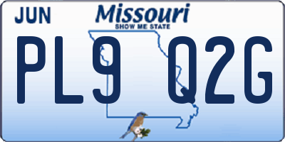 MO license plate PL9Q2G
