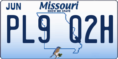 MO license plate PL9Q2H