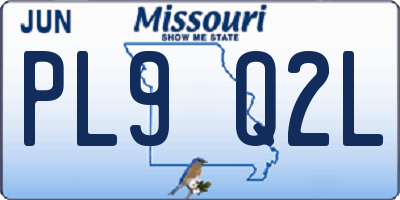 MO license plate PL9Q2L