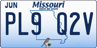 MO license plate PL9Q2V