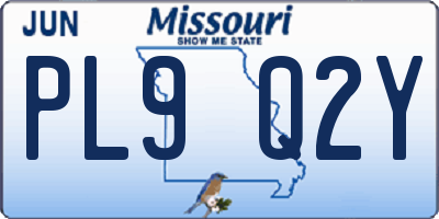 MO license plate PL9Q2Y