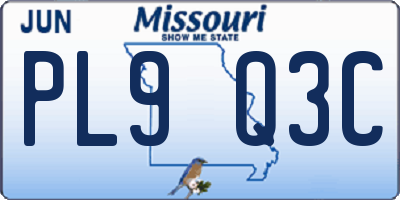 MO license plate PL9Q3C