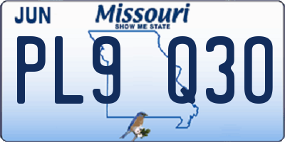 MO license plate PL9Q3O