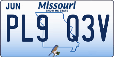 MO license plate PL9Q3V