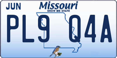 MO license plate PL9Q4A