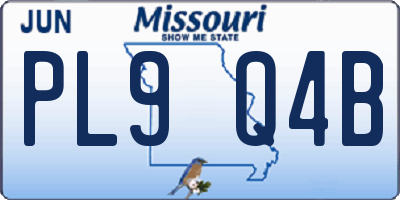 MO license plate PL9Q4B