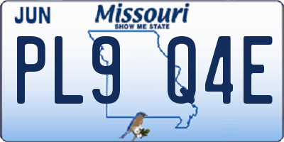 MO license plate PL9Q4E