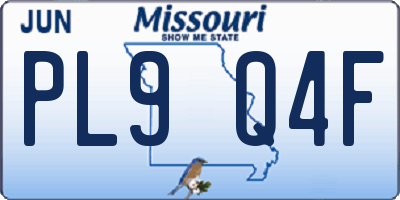 MO license plate PL9Q4F