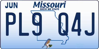 MO license plate PL9Q4J