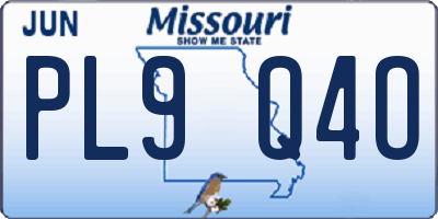 MO license plate PL9Q4O