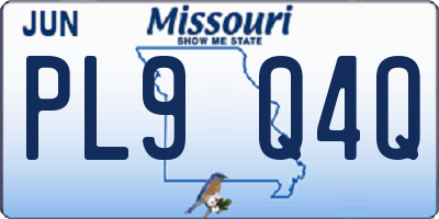 MO license plate PL9Q4Q