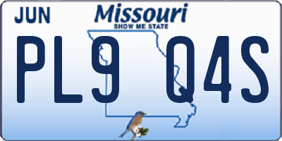 MO license plate PL9Q4S