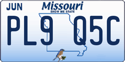 MO license plate PL9Q5C
