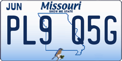 MO license plate PL9Q5G