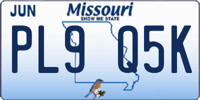 MO license plate PL9Q5K