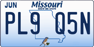 MO license plate PL9Q5N
