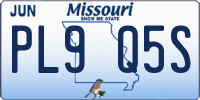 MO license plate PL9Q5S
