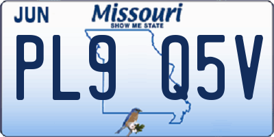 MO license plate PL9Q5V