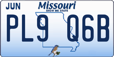MO license plate PL9Q6B