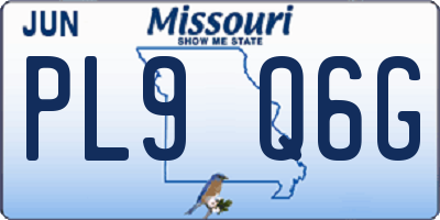 MO license plate PL9Q6G