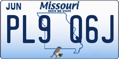 MO license plate PL9Q6J