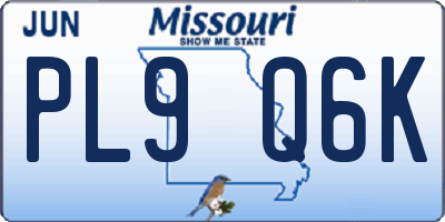 MO license plate PL9Q6K