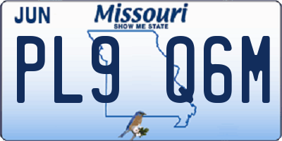 MO license plate PL9Q6M