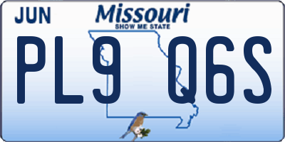 MO license plate PL9Q6S