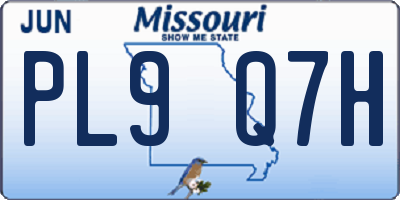 MO license plate PL9Q7H